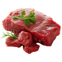 Raw beef meat isolated on transparent background png