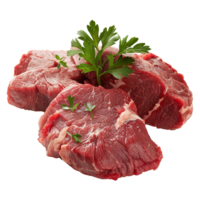 Raw beef meat isolated on transparent background png