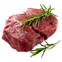 Raw beef meat isolated on transparent background png