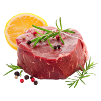 Raw beef meat isolated on transparent background png