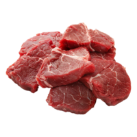 Raw beef meat isolated on transparent background png