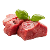 Raw beef meat isolated on transparent background png