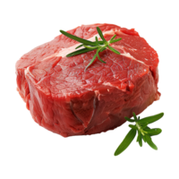 Raw beef meat isolated on transparent background png