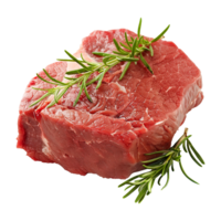 Raw beef meat isolated on transparent background png