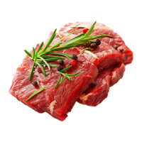 Raw beef meat isolated on transparent background png