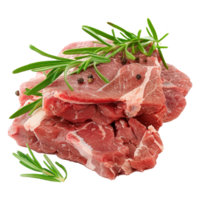 Raw beef meat isolated on transparent background png