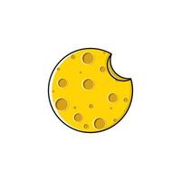 Moon design with cheese texture vector