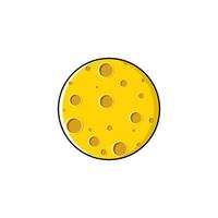 Luna diseño con queso textura vector