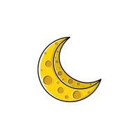 Moon design with cheese texture vector