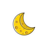 Moon design with cheese texture vector