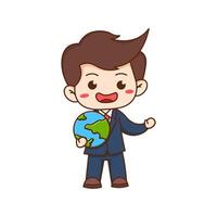 Cute male teacher character design vector