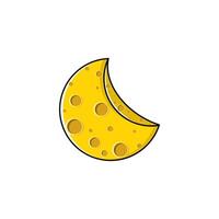 Moon design with cheese texture vector