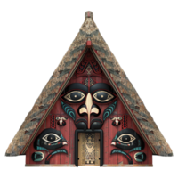 traditionell Maori Treffen Haus isoliert auf transparent Hintergrund png