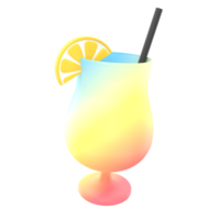 uppfriskande citrus- cocktails med citron, några med en sugrör och en Rör av kalk png