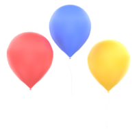 Colorful Balloons Floating in the Air, Isolated on a Transparent Background png