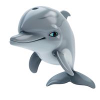 söt grå delfin png