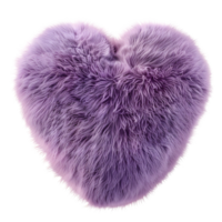 Purple heart fluffy soft pillow png