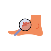 Leg edema, diabetes and foot, leg swelling icon, graphics png