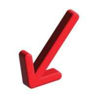 3d Red Arrow Transparent Background. 3D transparent arrow png