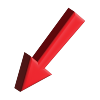 3d Red Arrow Transparent Background. 3D transparent arrow png