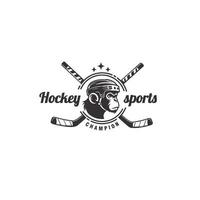 monkey head mascot hockey team badge logo design graphic illustration vector