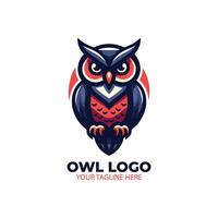 increíble búho mascota logo diseño vector