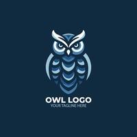 increíble búho mascota logo diseño vector