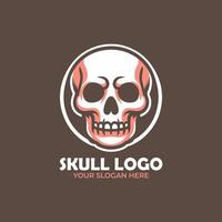 sencillo cráneo logo diseño vector