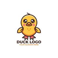 Cute Duck Logo Design vector