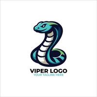 increíble víbora mascota logo diseño vector