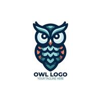 increíble búho mascota logo diseño vector