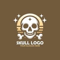 Simple Skull Logo Design vector