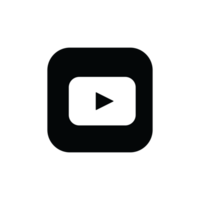 Youtube schwarz transparent Logo. Youtube Logo schwarz und Weiß transparent Hintergrund png