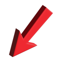 3d Red Arrow Transparent Background. 3D transparent arrow png