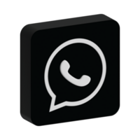 Whatsapp 3d ícone logotipo transparente fundo png