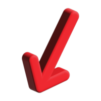 3d Red Arrow Transparent Background. 3D transparent arrow png