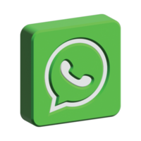 WhatsApp 3d Symbol Logo transparent Hintergrund png