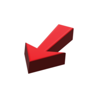 3d rouge La Flèche transparent Contexte. 3d transparent La Flèche png