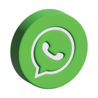 Whatsapp 3d ícone logotipo transparente fundo png