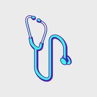 Stethoscope isometric icon illustration vector