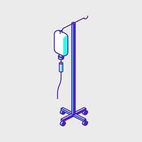 Intravenous IV stand isometric icon illustration vector