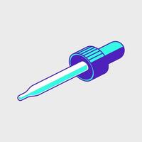 Eye dropper isometric icon illustration vector