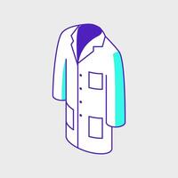 Lab coat isometric icon illustration vector