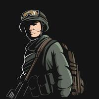 Army soldier illustration vector