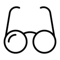 Vintage Glasses Line Icon Design vector