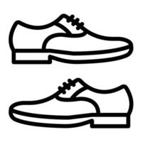 Formal Shoes Line Icon Design vector
