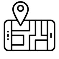 Location Pin Line Icon Design vector