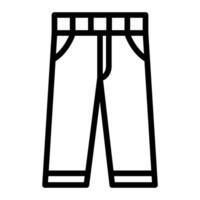 Pants Line Icon Design vector
