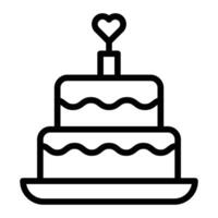 Wedding Cake Line Icon Design vector