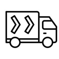 Fast Delivery Line Icon Design vector